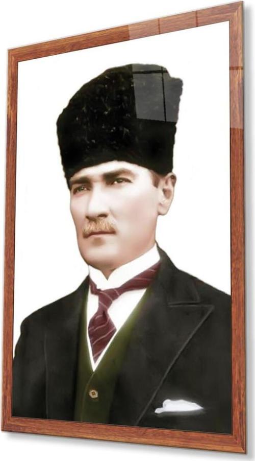 Atatürk Cam Tablo 4Mm Dayanıklı Temperli Cam, Atatürk Glass Wall Art