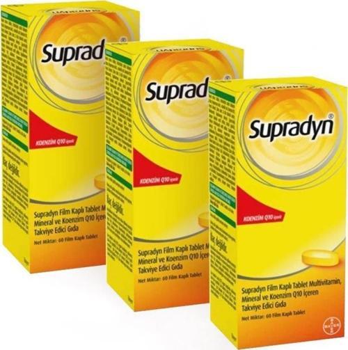 Supradyn Multivitamin Mineral ve Koenzim Q10 İçeren 60 Tablet | 3 Adet