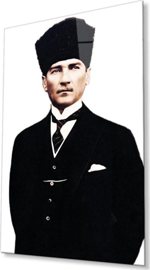 Atatürk Cam Tablo 4Mm Dayanıklı Temperli Cam, Atatürk Glass Wall Art