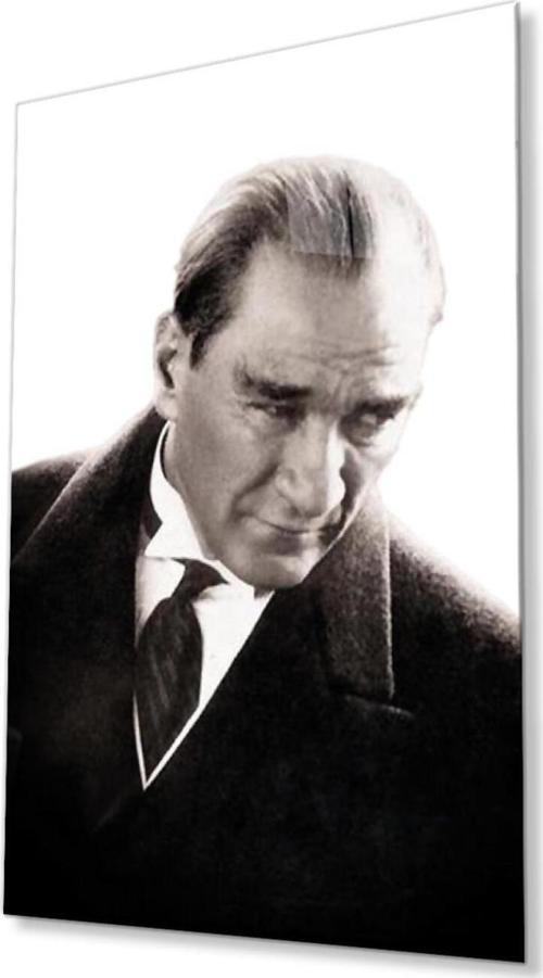 Atatürk Cam Tablo 4Mm Dayanıklı Temperli Cam, Atatürk Glass Wall Art