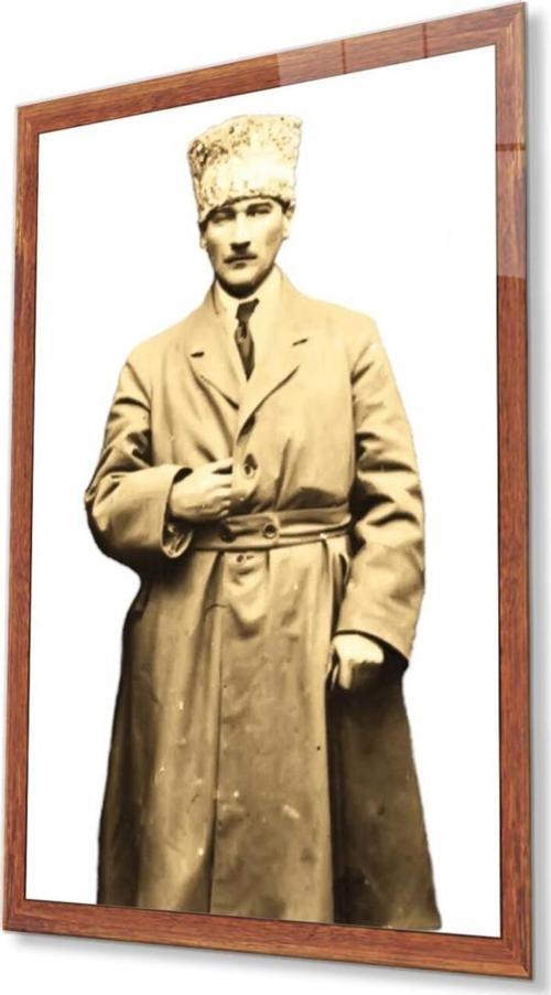 Atatürk Cam Tablo 4Mm Dayanıklı Temperli Cam, Atatürk Glass Wall Art