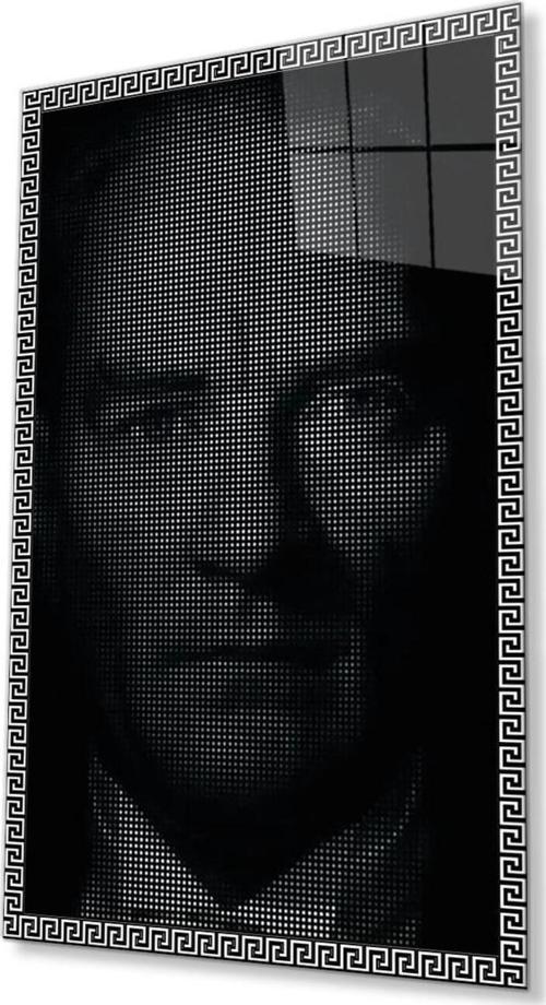 Atatürk Cam Tablo 4Mm Dayanıklı Temperli Cam, Atatürk Glass Wall Art