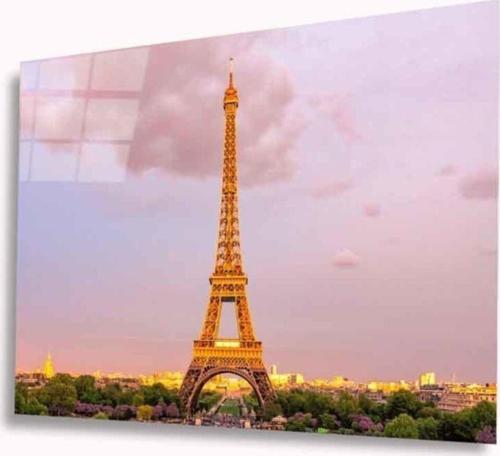 Eyfel Kulesi Cam Tablo 4Mm Dayanıklı Temperli Cam