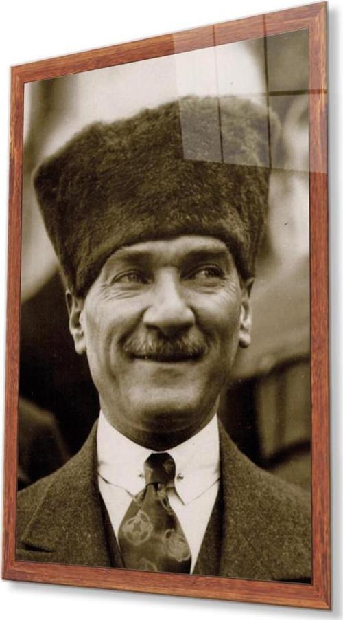 Atatürk Cam Tablo 4Mm Dayanıklı Temperli Cam, Atatürk Glass Wall Art