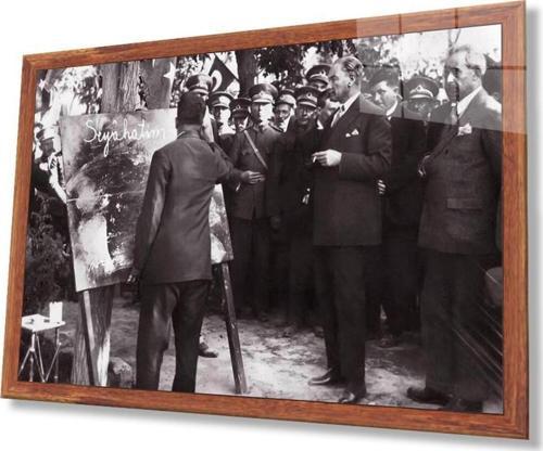 Atatürk Cam Tablo 4Mm Dayanıklı Temperli Cam, Atatürk Glass Wall Art