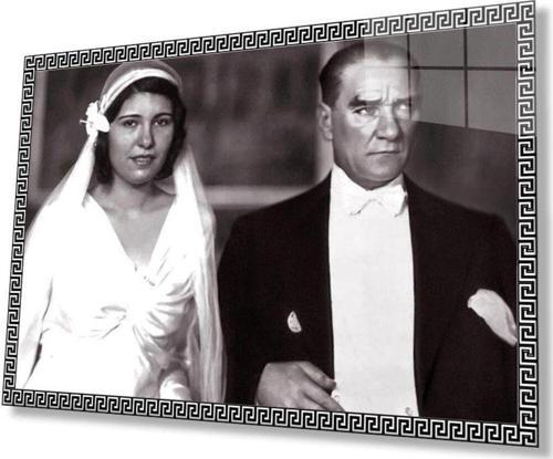 Atatürk Cam Tablo 4Mm Dayanıklı Temperli Cam, Atatürk Glass Wall Art