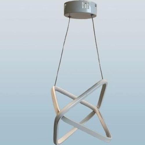 Çapraz Çift Kare Sarkıt Led Avize BEYAZ Kasa Üç Renk 6500k/4000k/3000k (Beyaz Ilık/Beyaz/Sarı (G