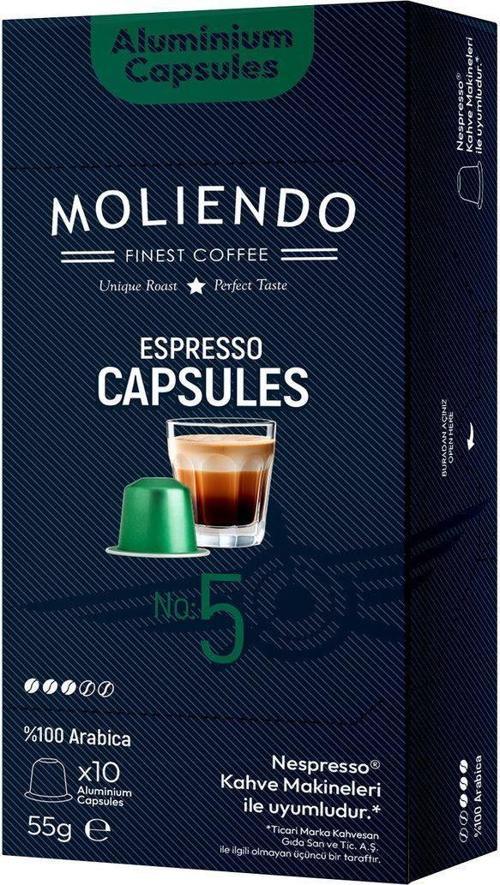 Alüminyum Kapsül Kahve No:5 (10 Adet Nespresso Uyumlu Alüminyum Kapsül Kahve)