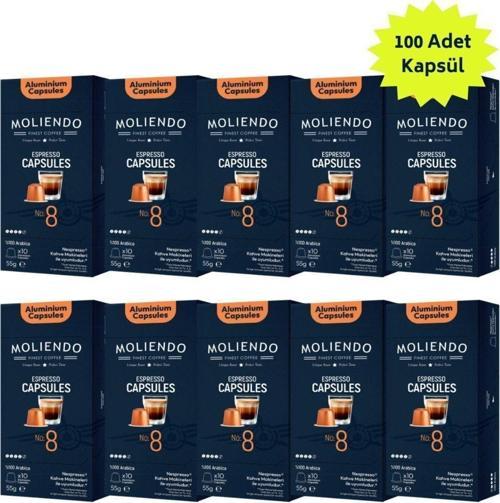 Alüminyum Kapsül Kahve No:8 Avantaj Paketi (100 Adet Nespresso Uyumlu Alüminyum Kapsül Kahve)