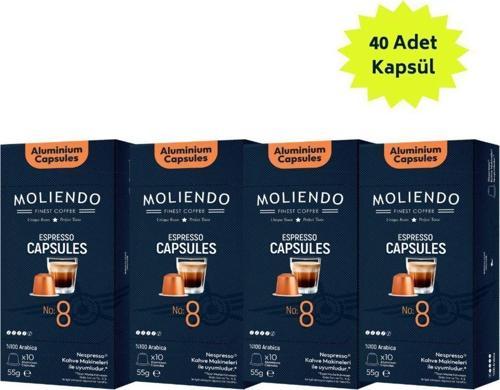 Alüminyum Kapsül Kahve No:8 Avantaj Paketi (40 Adet Nespresso Uyumlu Alüminyum Kapsül Kahve)