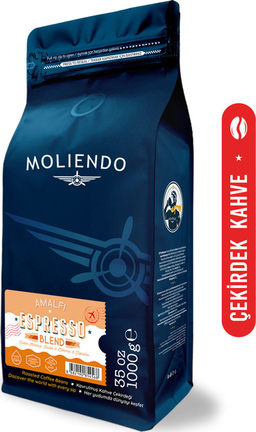 Amalfi Espresso Blend Kahve (Çekirdek Kahve) 1000 g