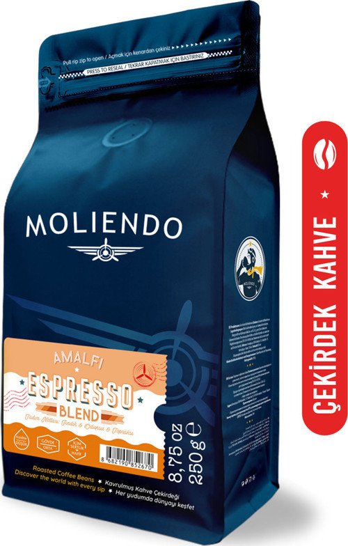 Amalfi Espresso Blend Kahve (Çekirdek Kahve) 250 g