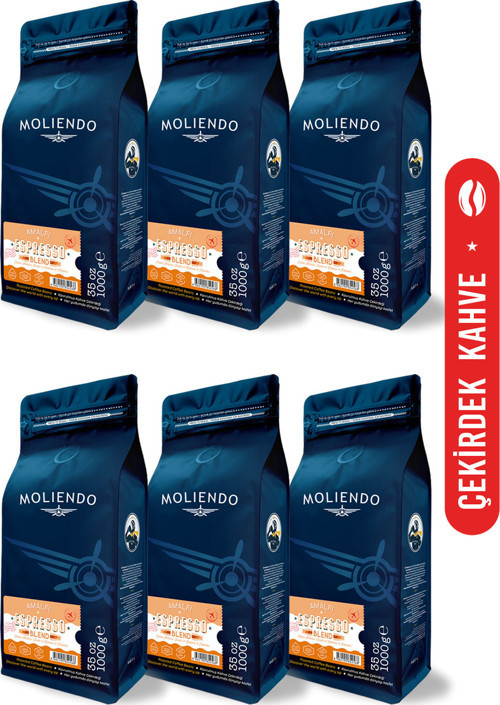 Amalfi Espresso Blend Kahve Avantaj Paketi (Çekirdek Kahve) 6*1000 g