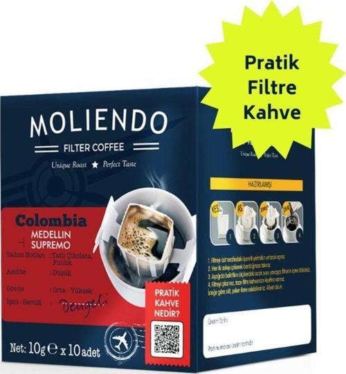 Colombia Medellin Supremo Pratik Filtre Kahve 10x10 g