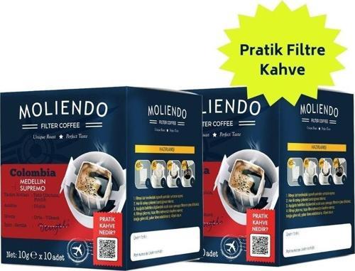 Colombia Medellin Supremo Pratik Filtre Kahve Avantaj Paketi 2*10 Toplam 20 Adet