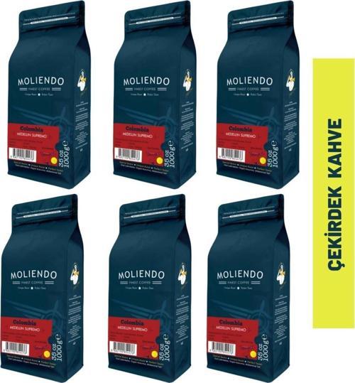 Colombia Medellin Supremo Yöresel Kahve Avantaj Paketi (Çekirdek Kahve) 6*1000 g