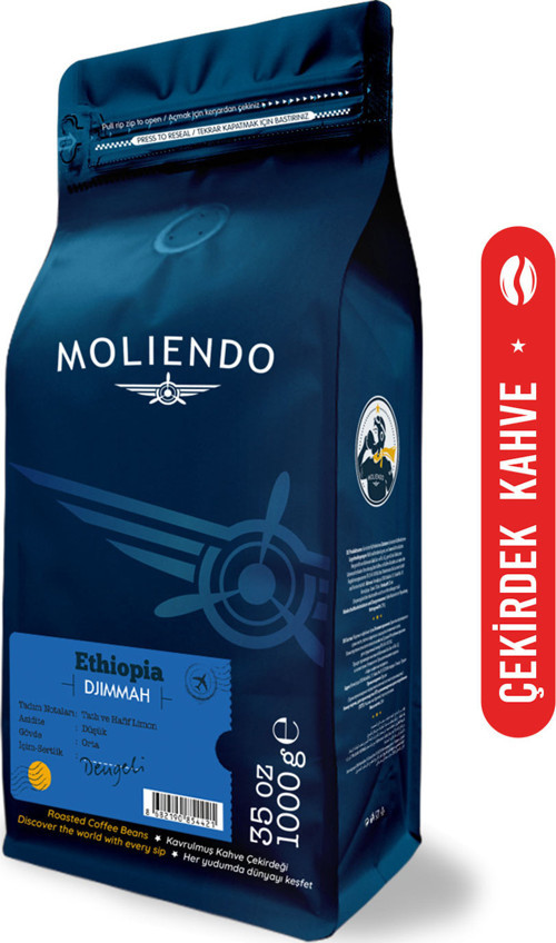 Ethiopia Djimmah Yöresel Kahve (Çekirdek Kahve) 1000 g