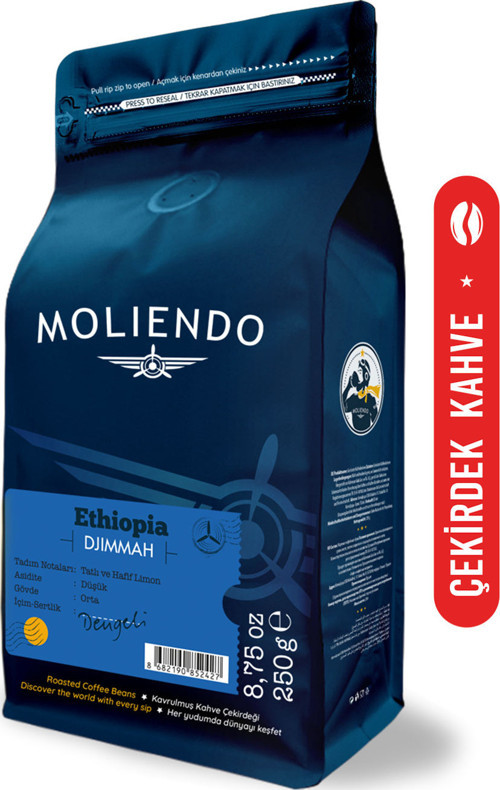 Ethiopia Djimmah Yöresel Kahve (Çekirdek Kahve) 250 g