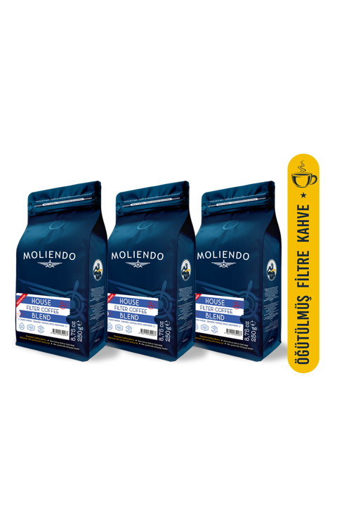 House Blend Filtre Kahve Avantaj Paketi (Öğütülmüş Filtre Kahve) 3*250 g