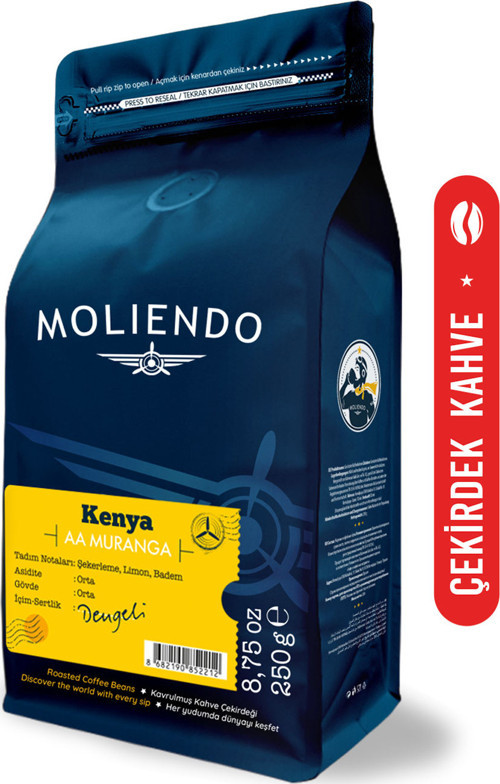 Kenya Aa Muranga Yöresel Kahve (Çekirdek Kahve) 250 g