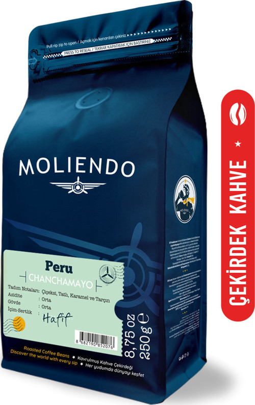 Peru Chanchamayo Yöresel Kahve (Çekirdek Kahve) 250 g