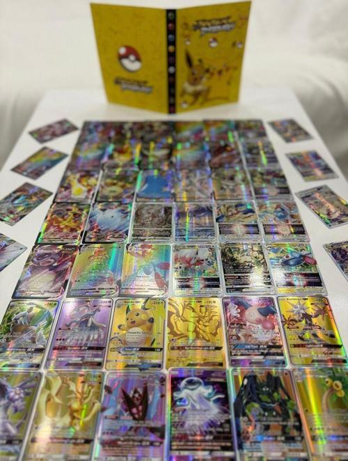 Pokemon Gx, Vmax Ve Vstar Yeni Seri Özel Parlak Kart  100 Adet Pokemon Kart Ve Pokemon Kart Albüm