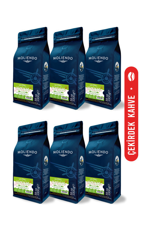 Salerno Espresso Blend Kahve Avantaj Paketi(Çekirdek Kahve) 6*1000 g