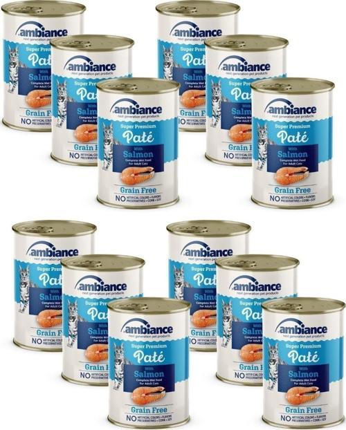Ambıance Yetıskın Kedı Konserve Somon Etlı Ezme 12'Li 400 Gr