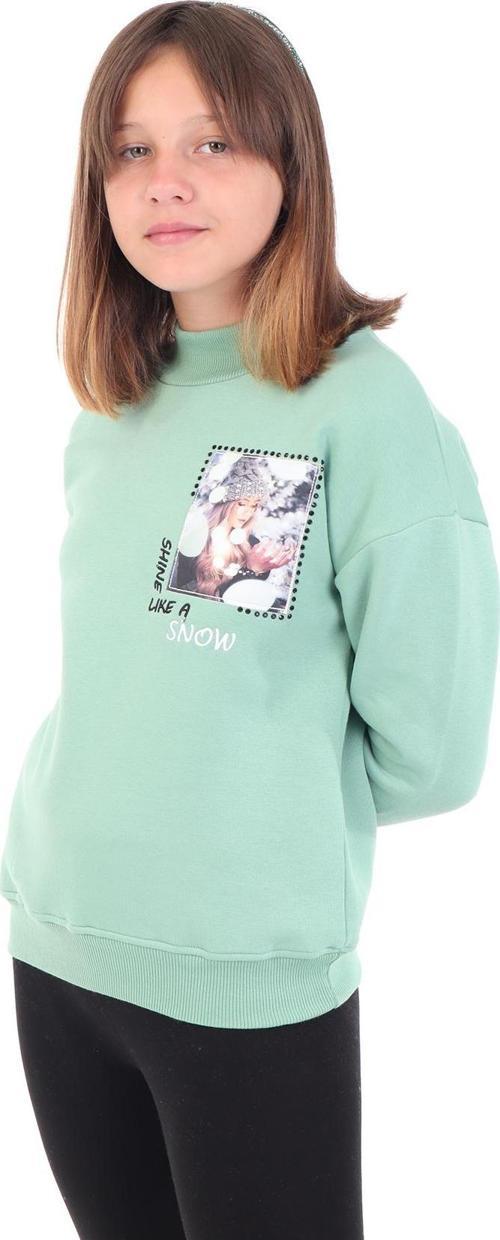 Toontoy Kız Çocuk Baskılı Nakışlı Sweatshirt