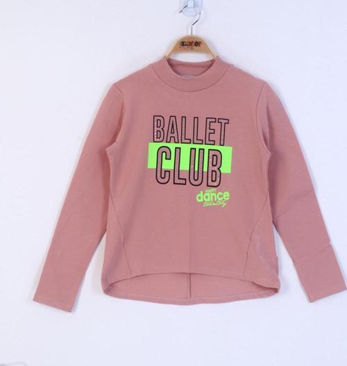 Toontoy Kız Çocuk Ballet Club Baskılı Sweatshirt 