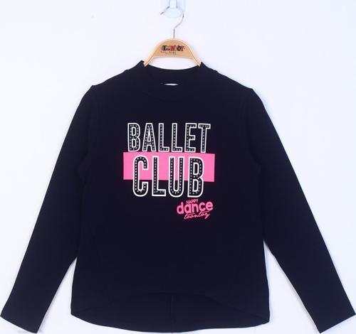 Toontoy Kız Çocuk Ballet Club Baskılı Sweatshirt 