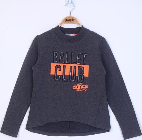 Toontoy Kız Çocuk Ballet Club Baskılı Sweatshirt 
