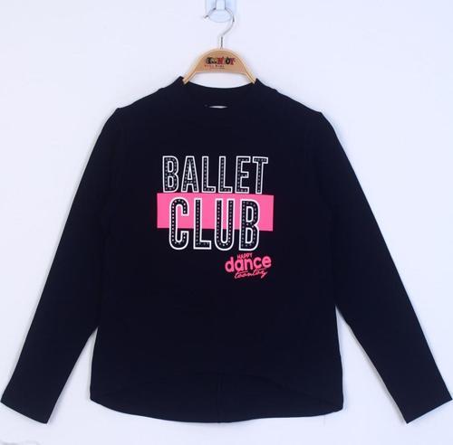 Toontoy Kız Çocuk Ballet Club Baskılı Sweatshirt