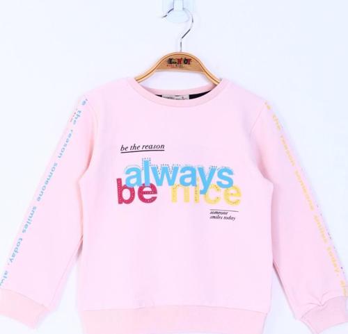 Toontoy Kız Çocuk Always Baskılı Sweatshirt 