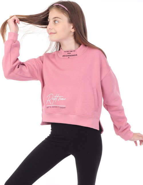 Toontoy Kız Çocuk Baskılı Sweatshirt