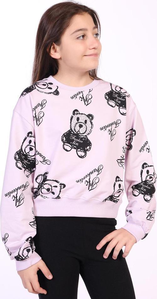 Toontoy Kız Çocuk Ayıcık Baskılı Sweatshirt