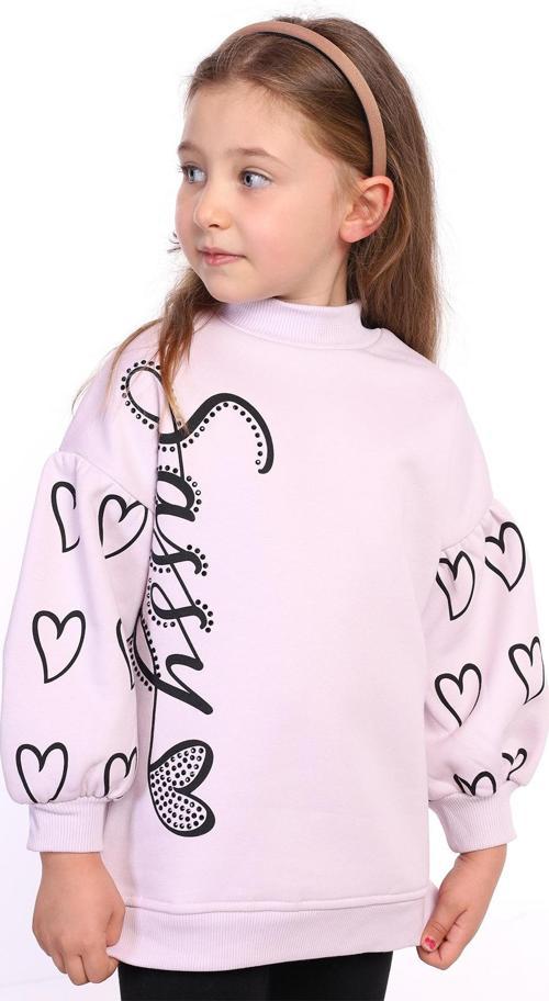 Toontoy Kız Çocuk Baskılı Balon Kol Sweatshirt