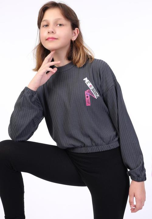 Toontoy Kız Çocuk Baskılı Sweatshirt