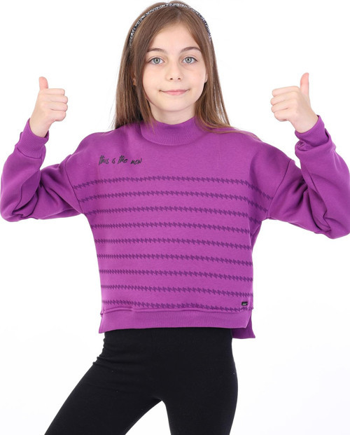 Toontoy Kız Çocuk Baskılı Sweatshirt