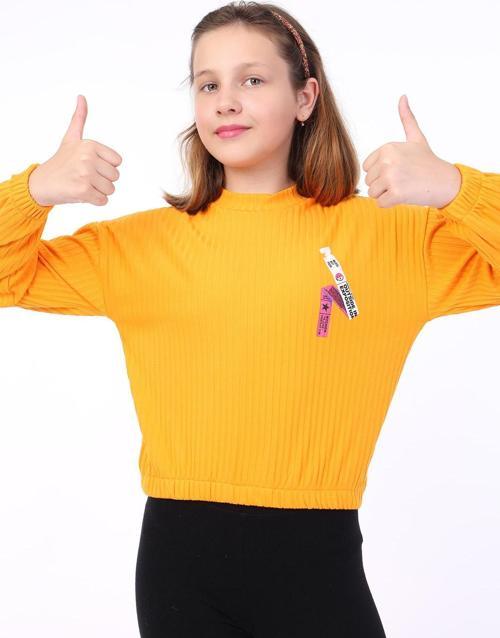 Toontoy Kız Çocuk Baskılı Sweatshirt