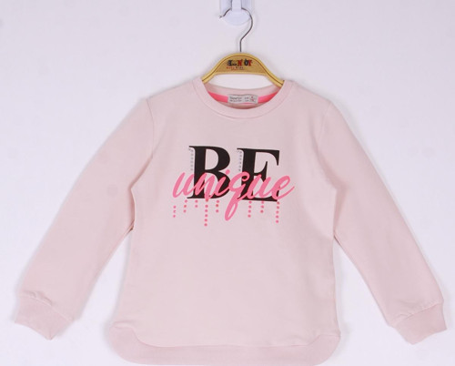Toontoy Kız Çocuk Be Baskılı Sweatshirt