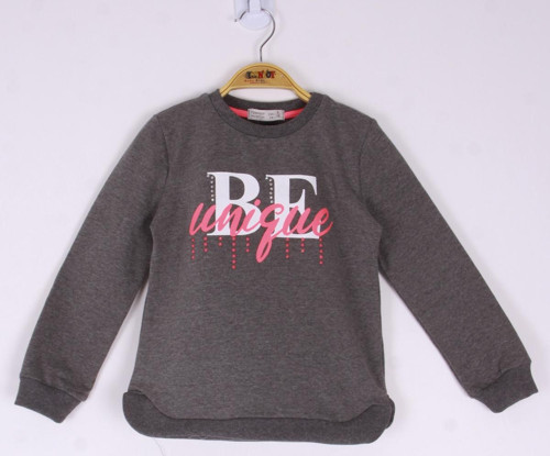 Toontoy Kız Çocuk Be Baskılı Sweatshirt