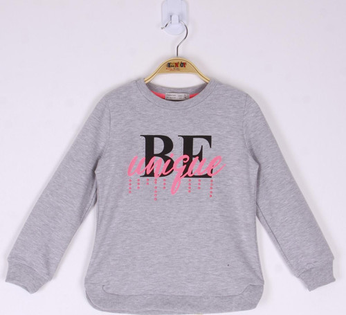 Toontoy Kız Çocuk Be Baskılı Sweatshirt