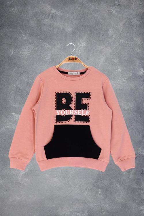Toontoy Kız Çocuk Be Yourself Baskılı Sweatshirt