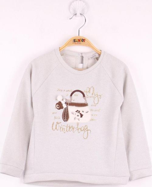 Toontoy Kız Çocuk Çanta Nakışlı Sweatshirt