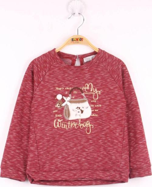 Toontoy Kız Çocuk Çanta Nakışlı Sweatshirt