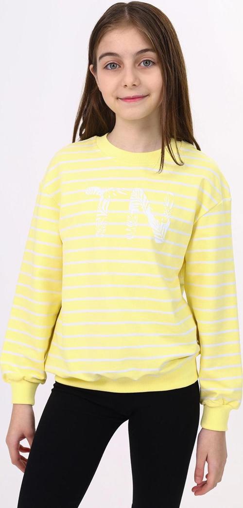 Toontoy Kız Çocuk Çizgili Sweatshirt
