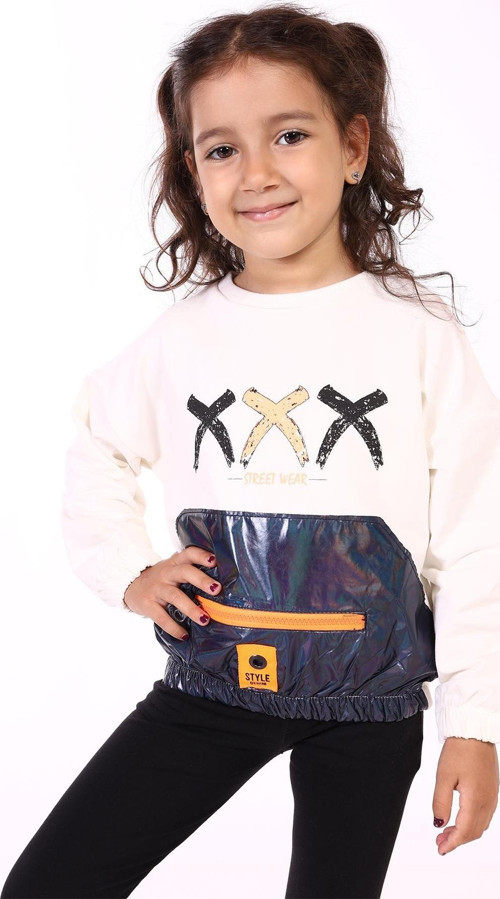 Toontoy Kız Çocuk Cep Detaylı Baskılı Sweatshirt