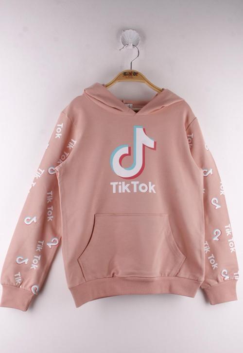 Toontoy Kız Çocuk Cepli Kapüşonlu Sweatshirt