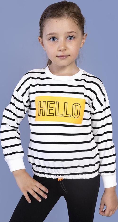 Toontoy Kız Çocuk Çizgi Desenli Baskılı Sweatshirt